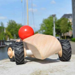 Houten kantelauto speelgoed Amsterdams hout